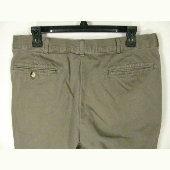 Preswick & Moore Men's Khaki Pants Pleated Brown - Picture 5 of 5